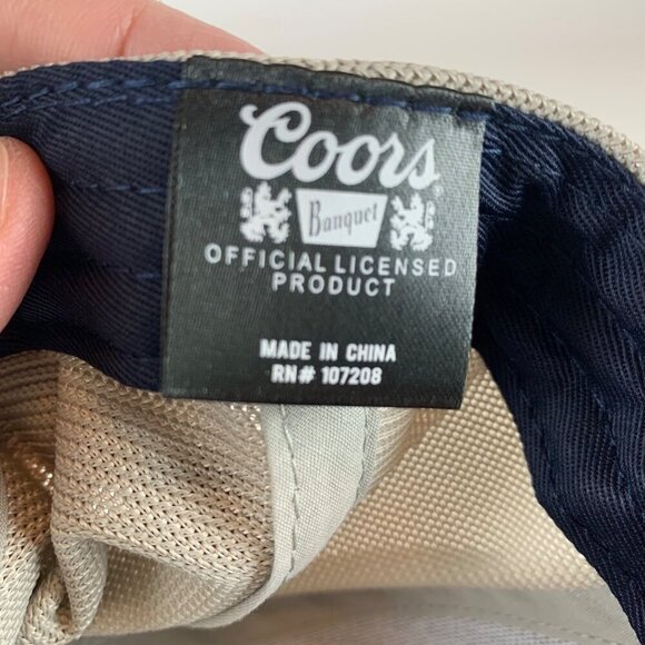 Coors Banquet Beer Red Navy Blue Gray Rope Snapback Hat - Picture 6 of 6